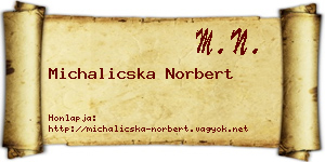 Michalicska Norbert névjegykártya